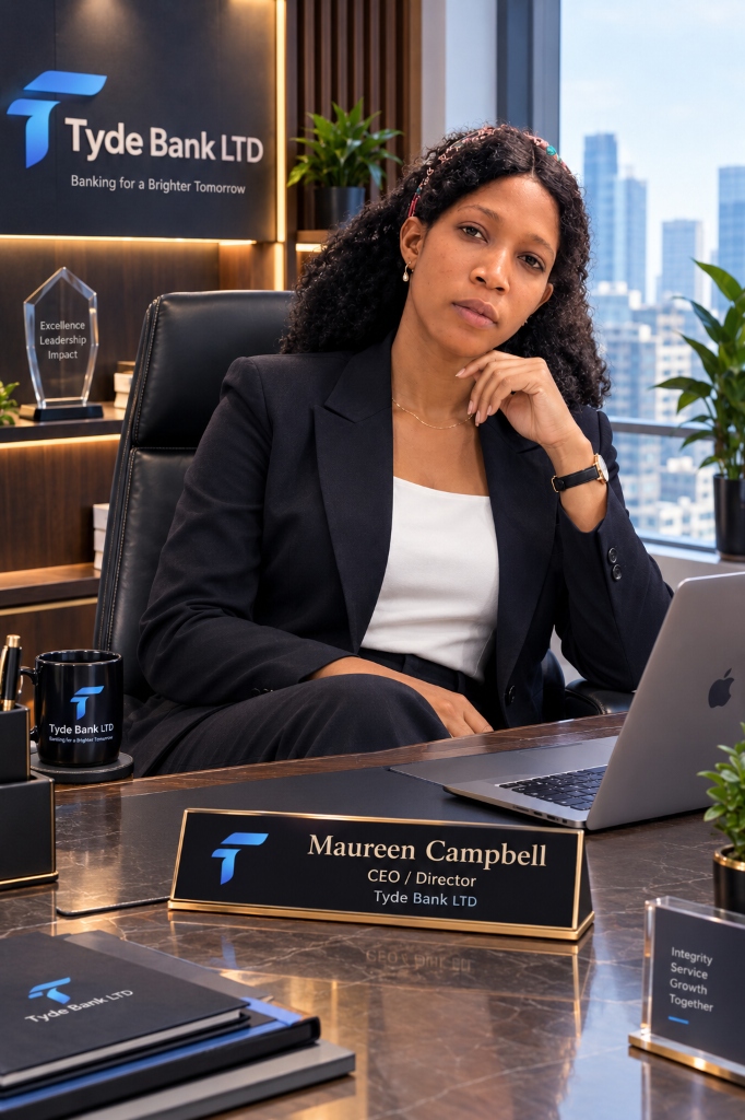 Maureen Campbell, CEO and Director of Tyde Bank Ltd